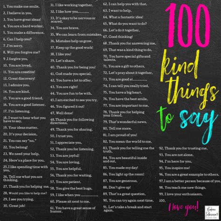 What are some kind things to do?