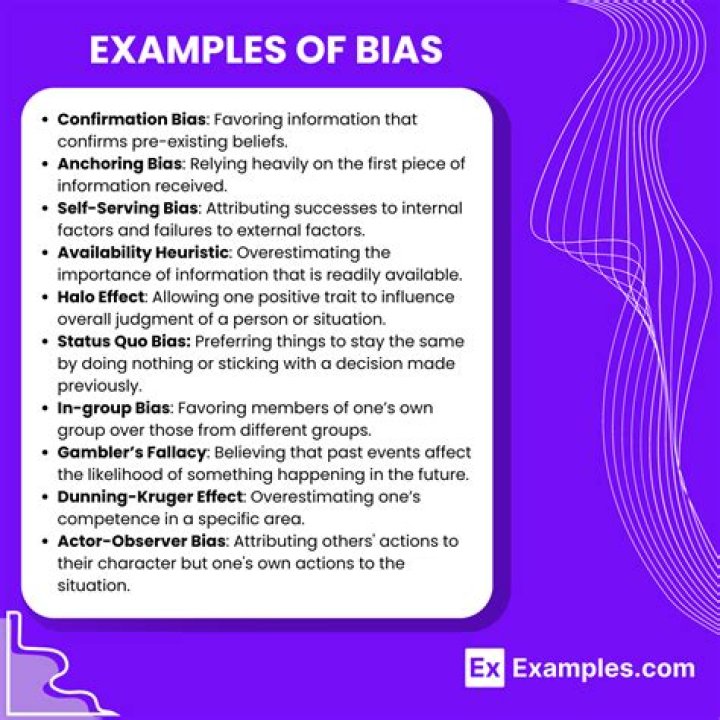 What are some real life examples of bias?