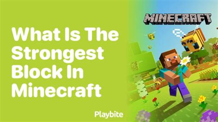 What are the 3 strongest blocks in Minecraft?