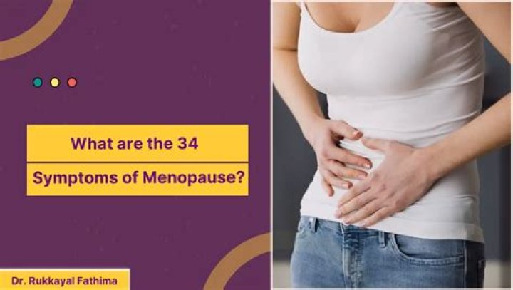 What are the 34 symptoms of menopause?