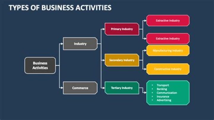 What are the 6 types of business activities?