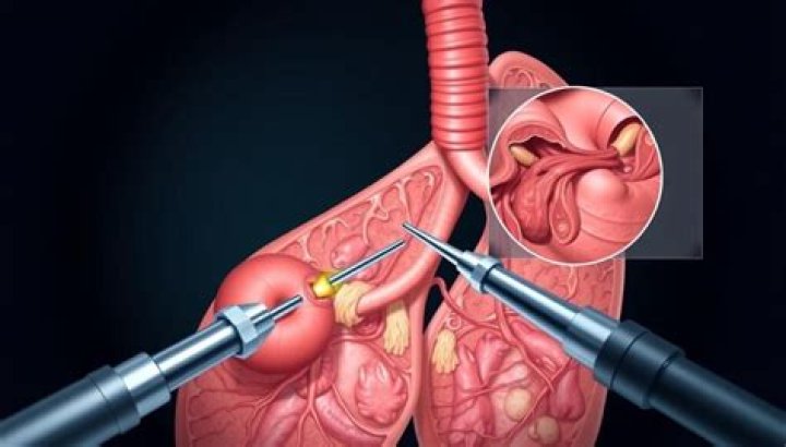 What are the chances of lung collapse during biopsy?
