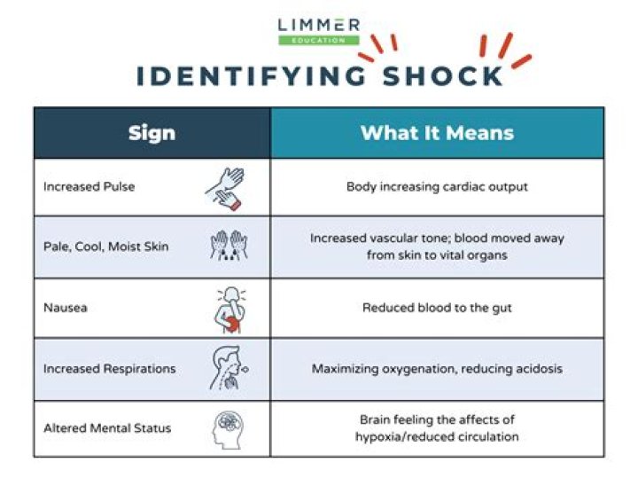 What are the signs of shock?