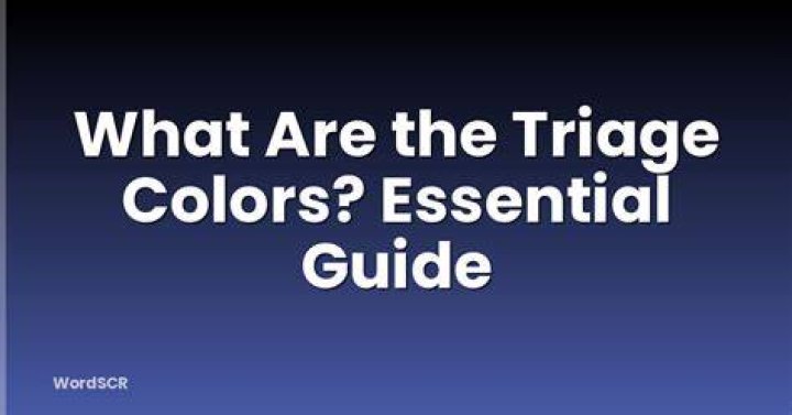What are triage colors?