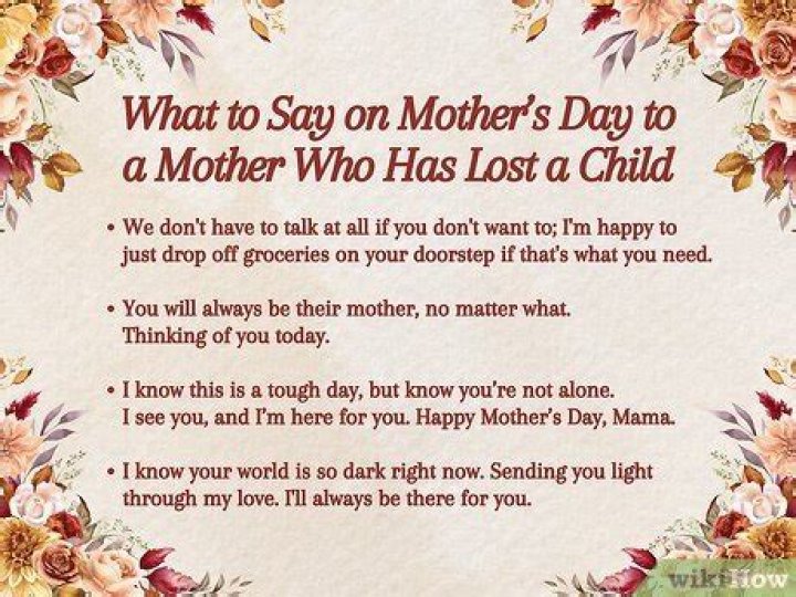 What can you do for someone who lost their mother?