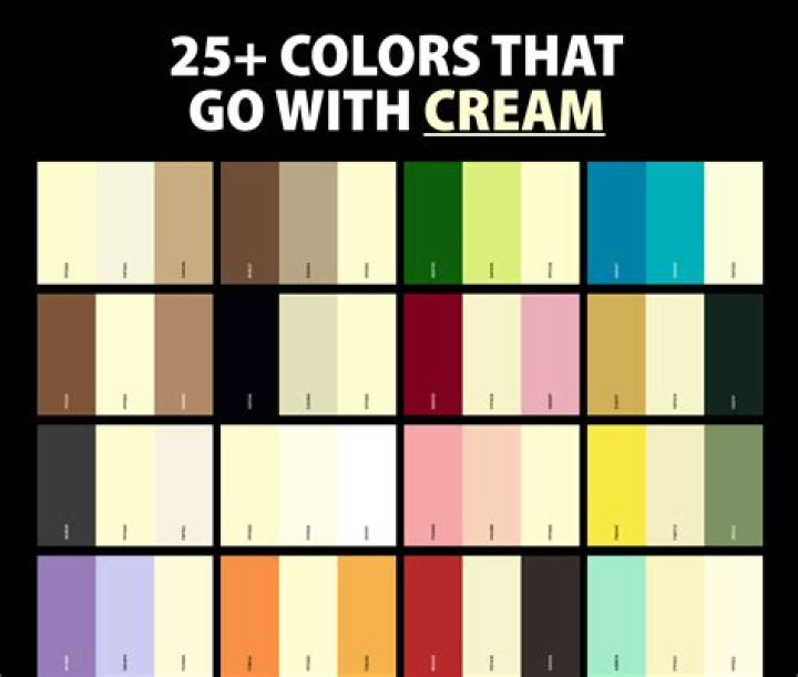 What colour goes with cream?