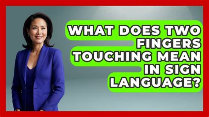 What do two fingers mean in Korea?