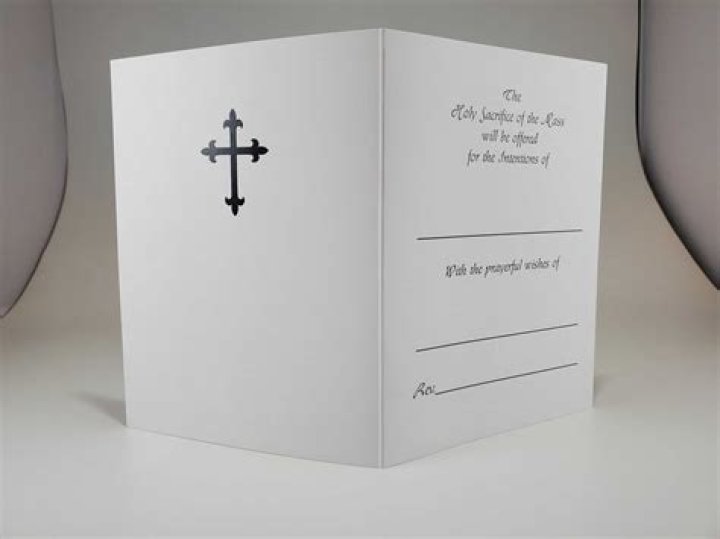 What do you write on a mass card envelope?