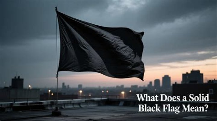 What does a solid black flag mean?
