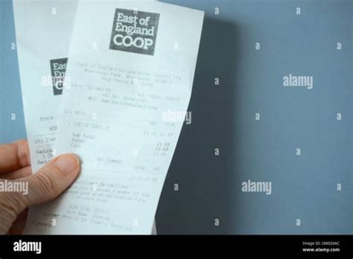 What does B mean on a coop receipt?