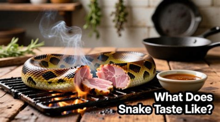 What does cooked snake taste like?