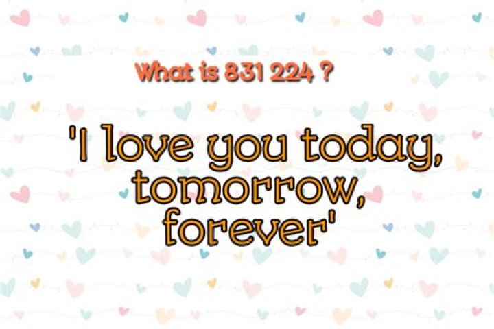 What does I love you 224 mean?