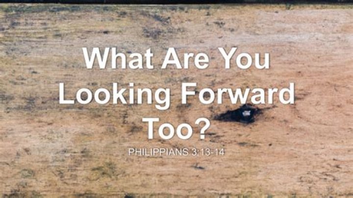 What does looking forward mean?
