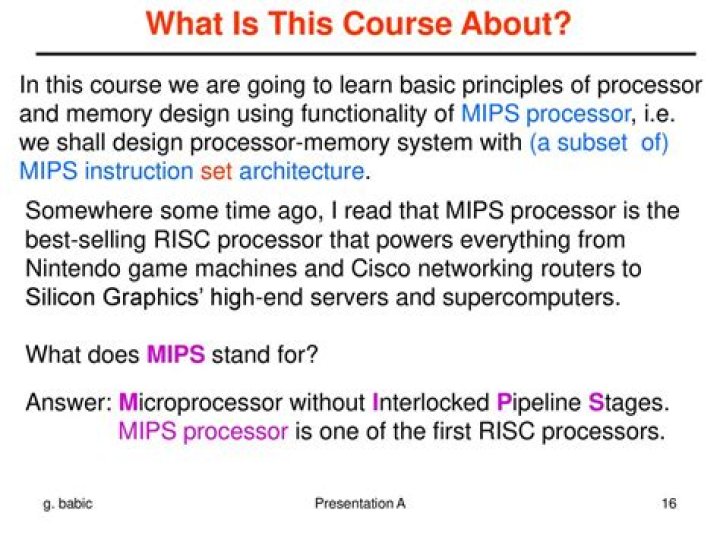 What does MIPS stand for?
