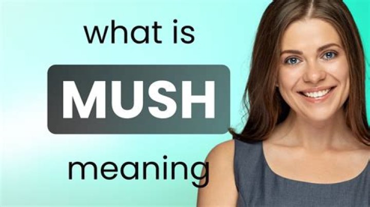 What does mush mean British?