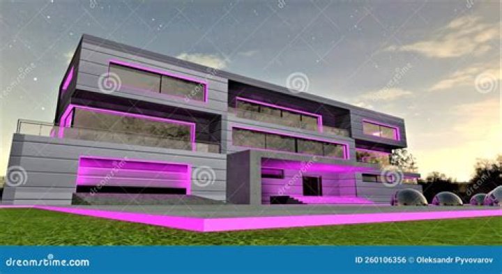 What does pink lights on a house mean?