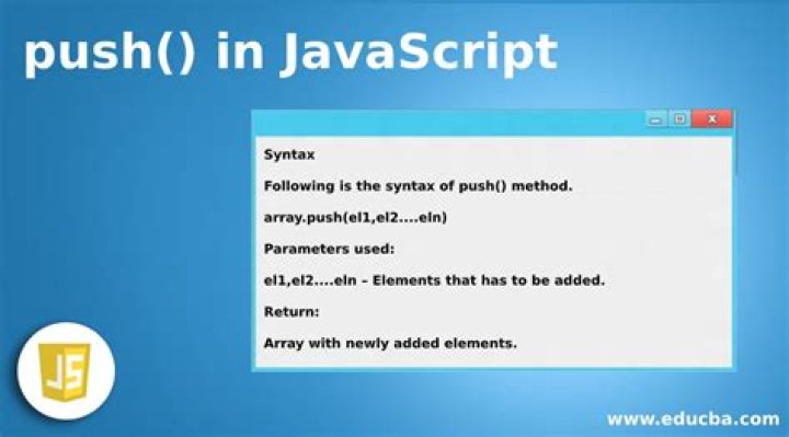 What does .push do in JavaScript?