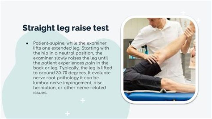 What does straight leg test for?