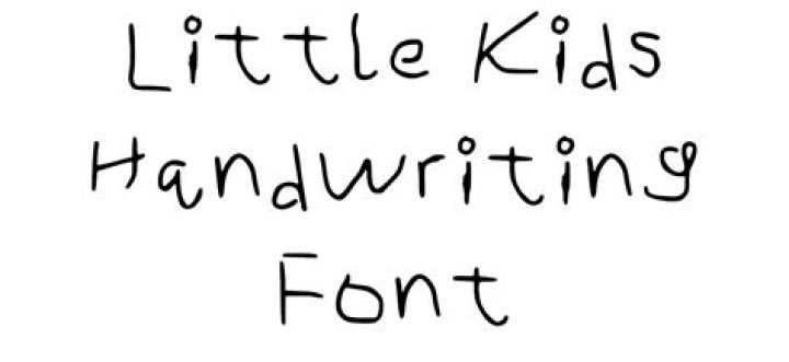 What font looks like a child's printing?