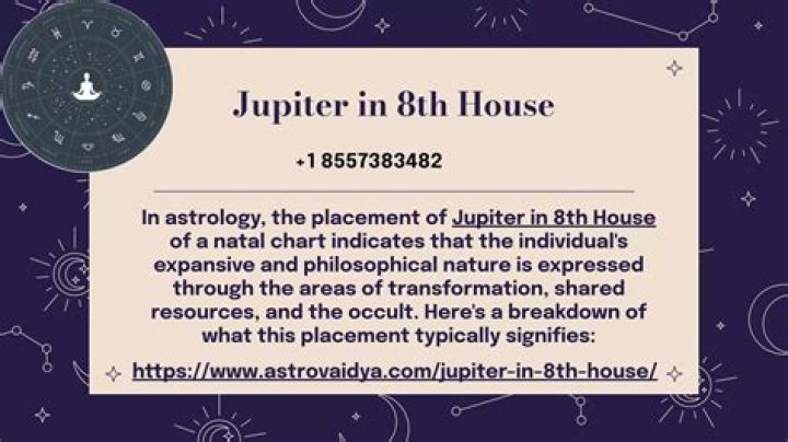 What happens when Jupiter is in 8th house?