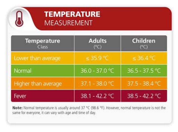 What is a normal temperature for an 80 year old?