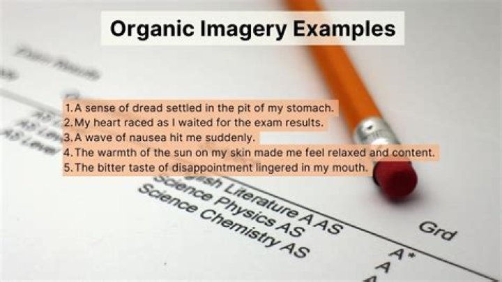 What is an example of organic imagery?