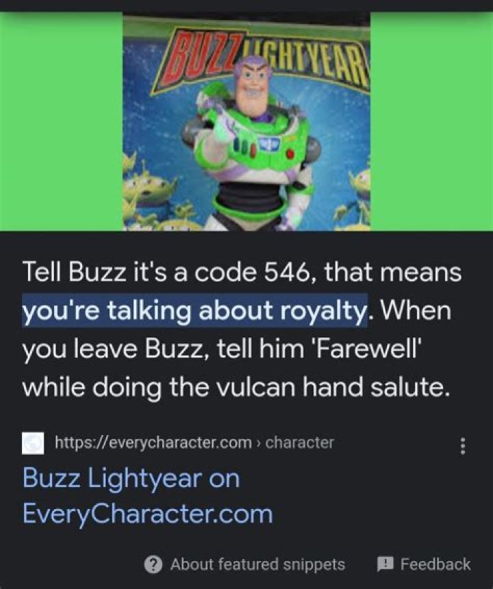 What is code 546 in Toy Story?