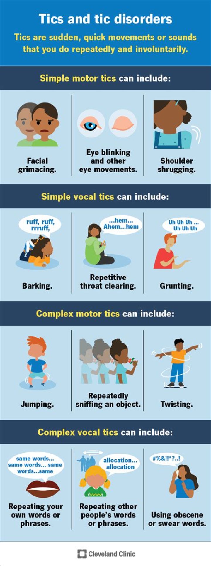 What is the cause of tics?