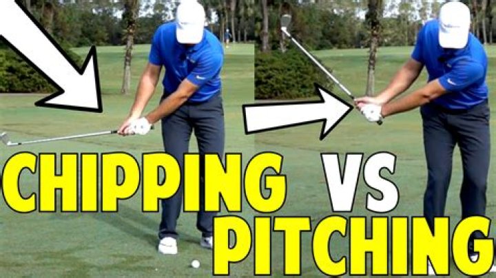 What is the difference between pitching and chipping?