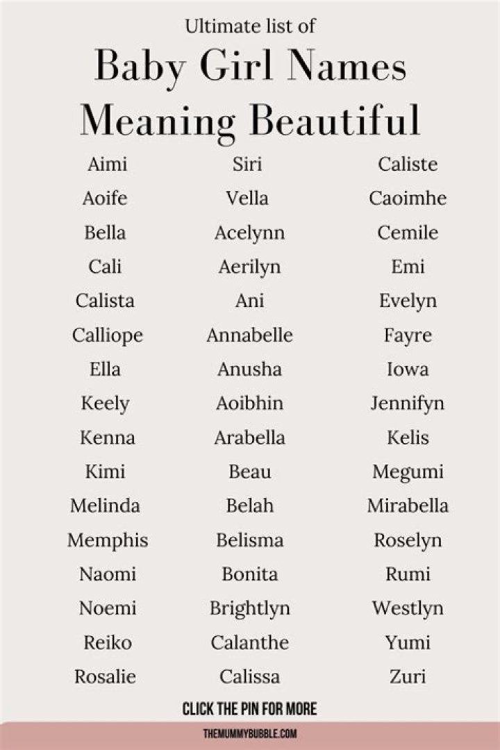 What name means beautiful in Irish?