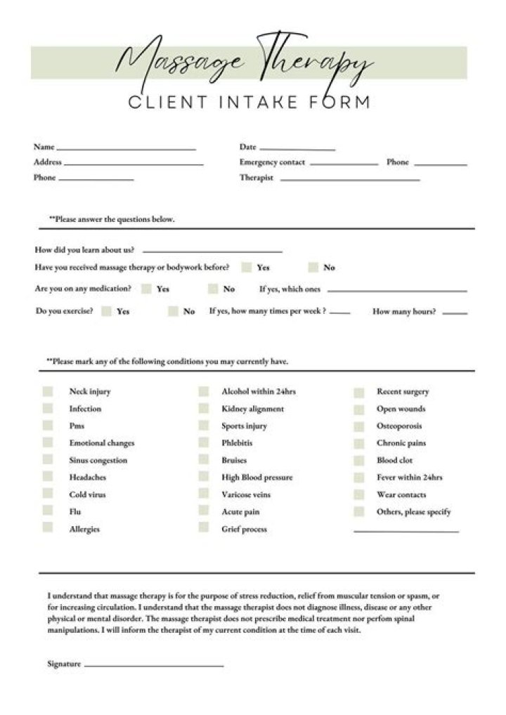 What should I do before a massage appointment?