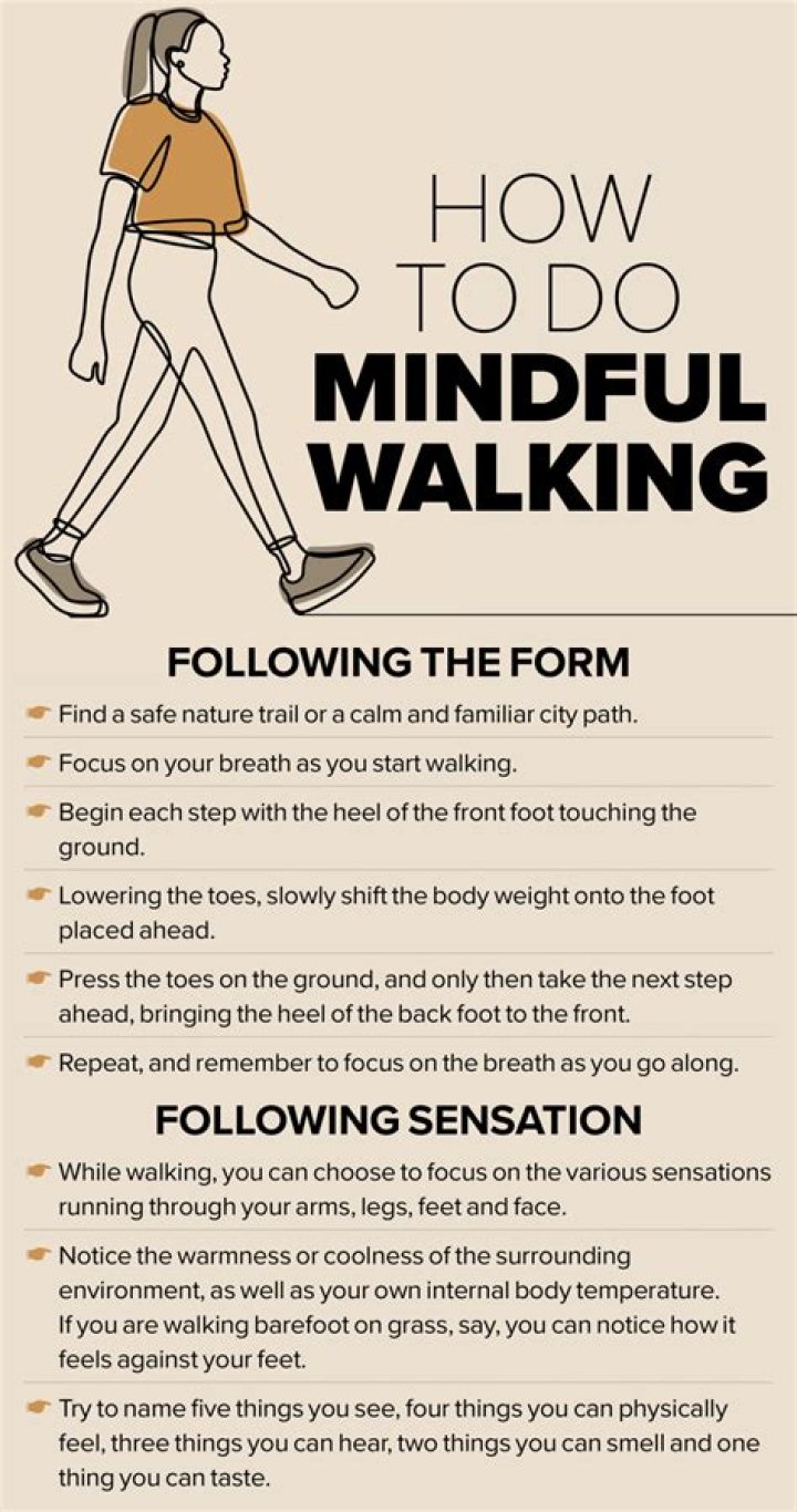 What should you not do while walking?