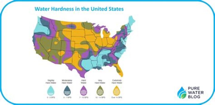 What states have the hardest water?