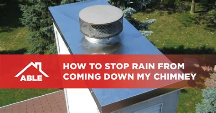 What stops water coming down the chimney?