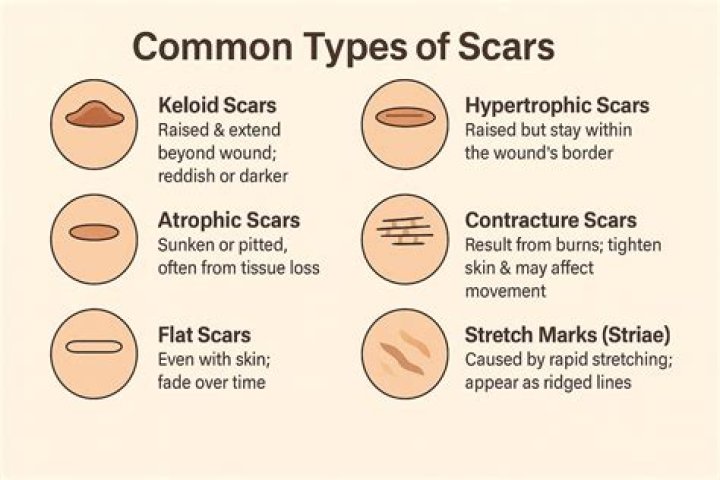 What type of scars turn white?