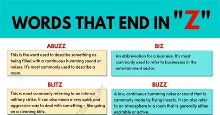 What words end in Z?