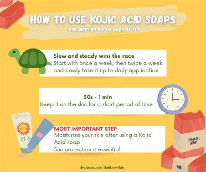 When should I stop using kojic acid soap?