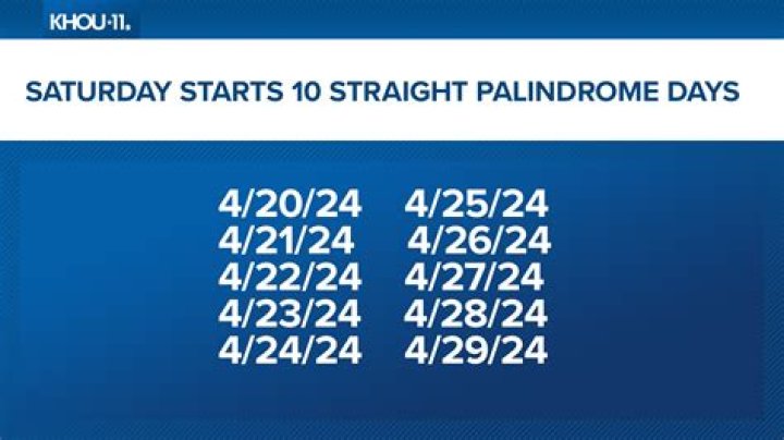When was the last palindrome date UK?