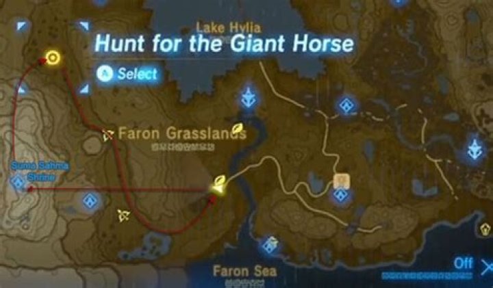 Where is the giant horse Botw?