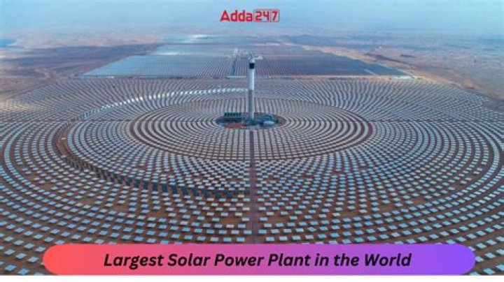 Where is the largest solar plant in India Class 10?
