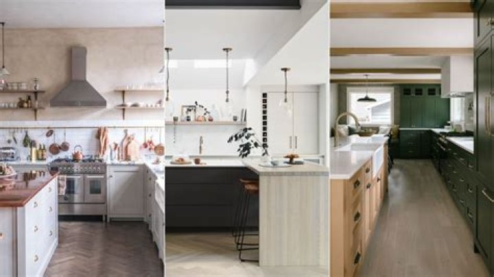 Where should a fridge be in an L-shaped kitchen?