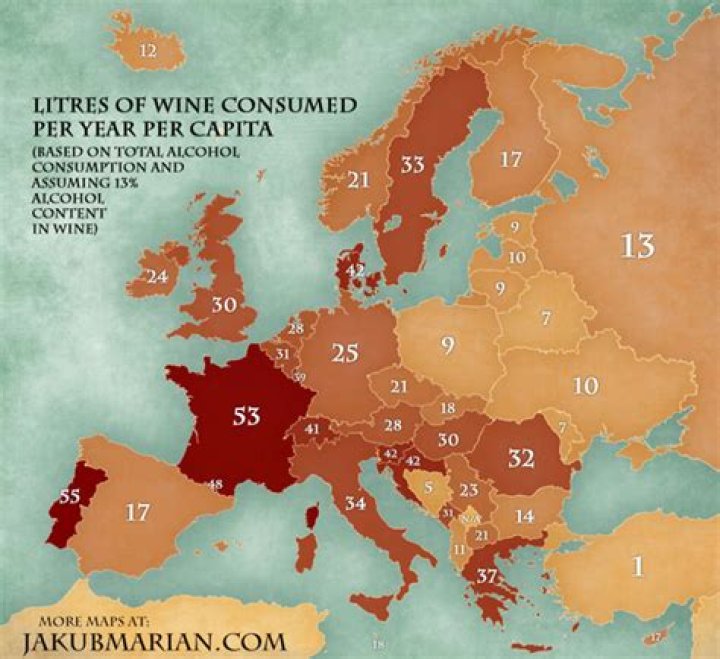 Which European countries drink the most wine?