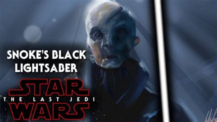 Who had a black lightsaber?