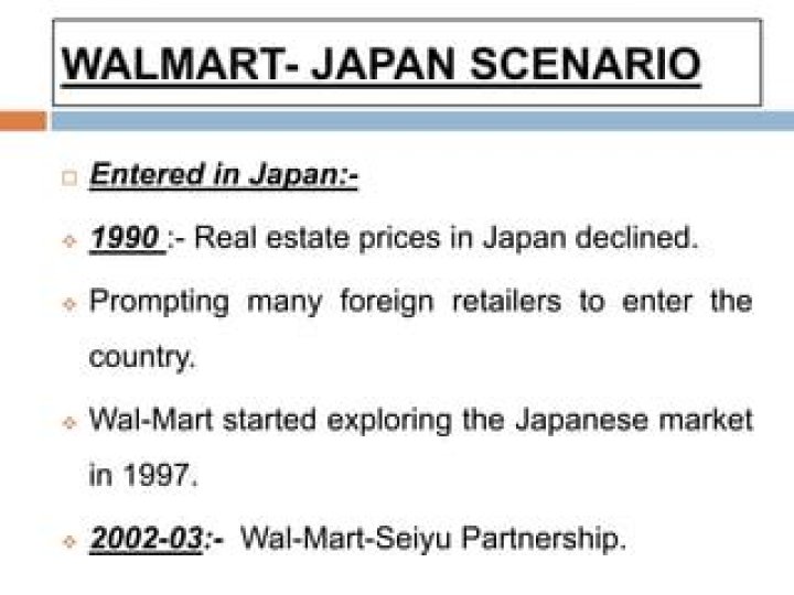 Why did Walmart fail in Japan?