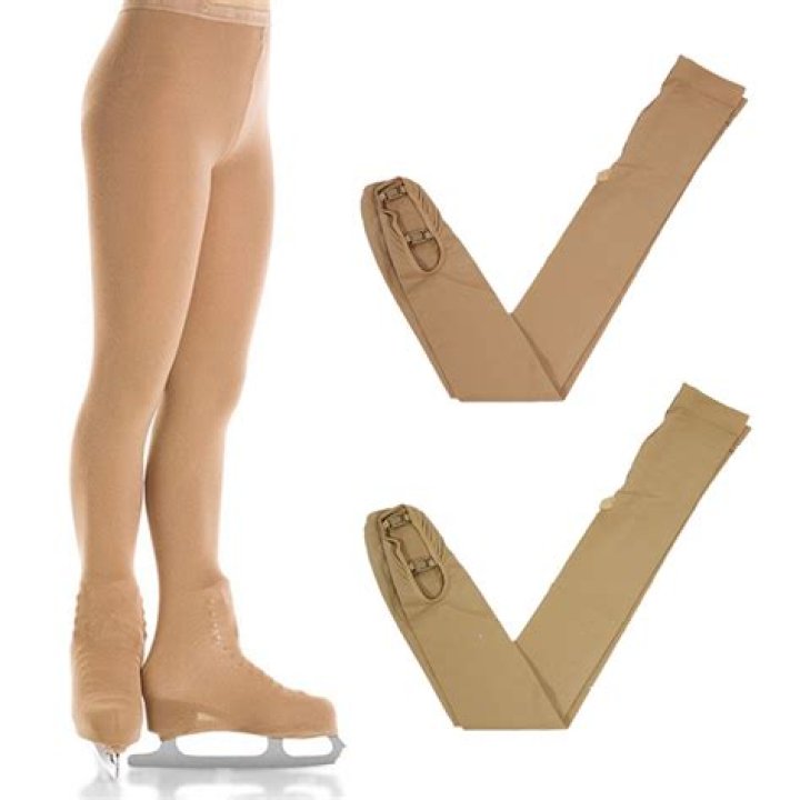 Why do ice skaters wear tights over skates?