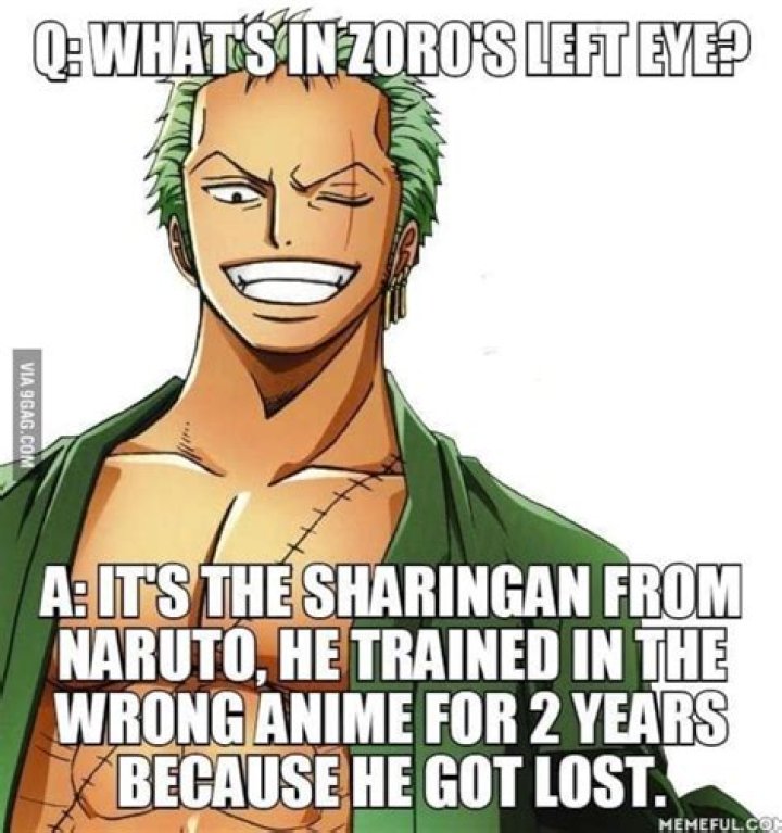 Why is Zoro one eye closed?